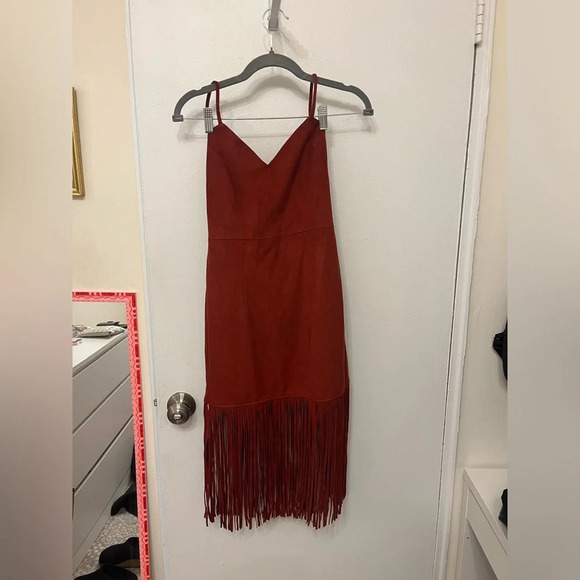 For Love and Lemons Dress suede fringe dress XS - Picture 3 of 3